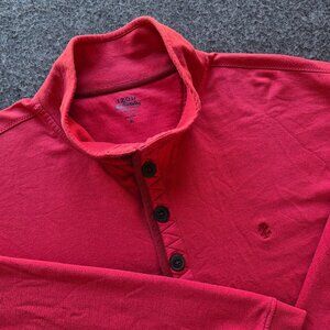 IZOD Saltwater Mens XL Red Sweatshirt Relaxed Classic Soft French Terry